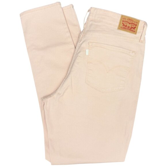Women's LEVI'S 721 High‎ Rise Ankle Skinny Button-Fly in Baby Pink- Size 32 - Picture 3 of 15